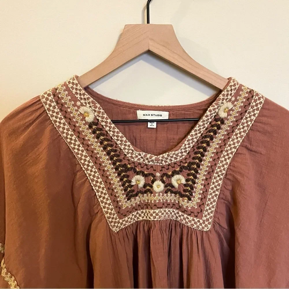 Max Studio Boho Printed Top - Picture 5 of 11